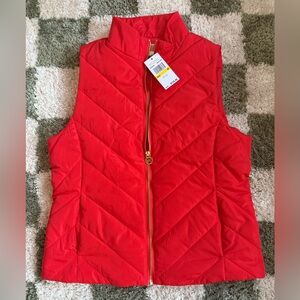 Michael Kors Women's Red Puffer Vest